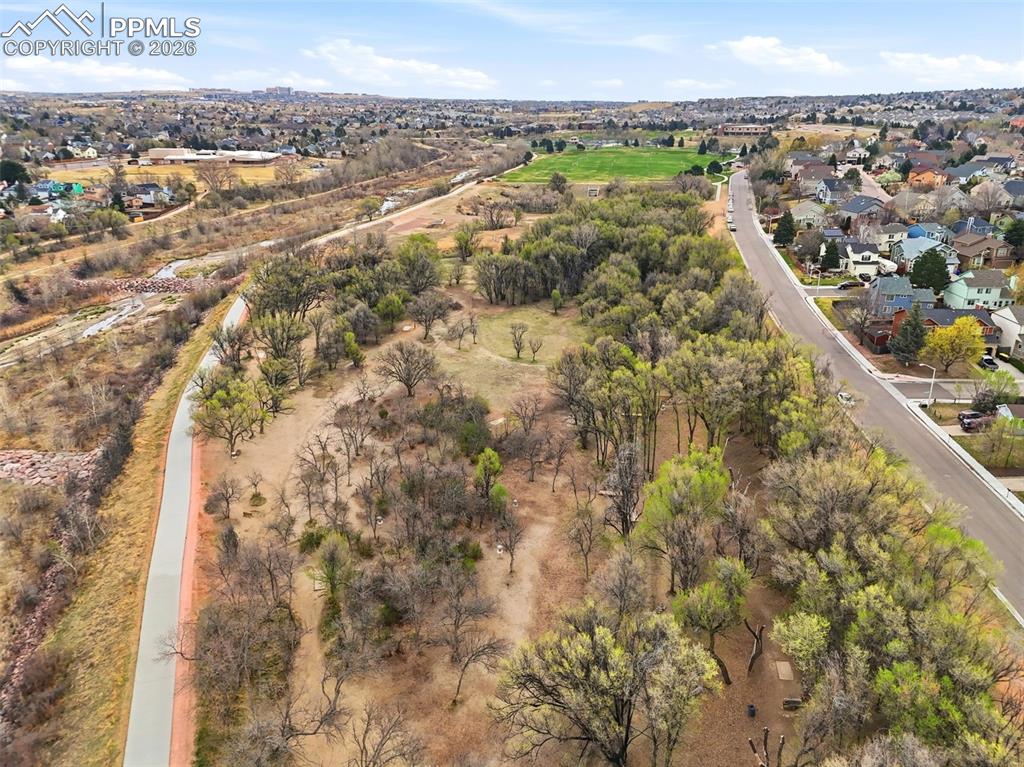 Image 41 of 46: Aerial view of residential area