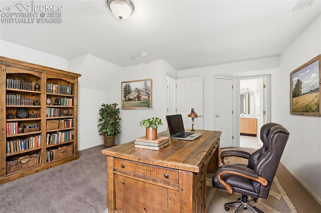 Image 26 of 45: Virtually staged - bedroom #4 as office