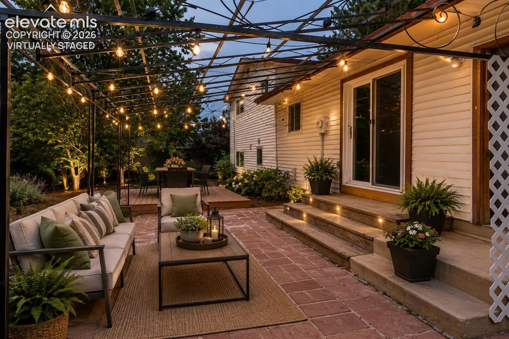 Image 35 of 46: Virtually staged back patio