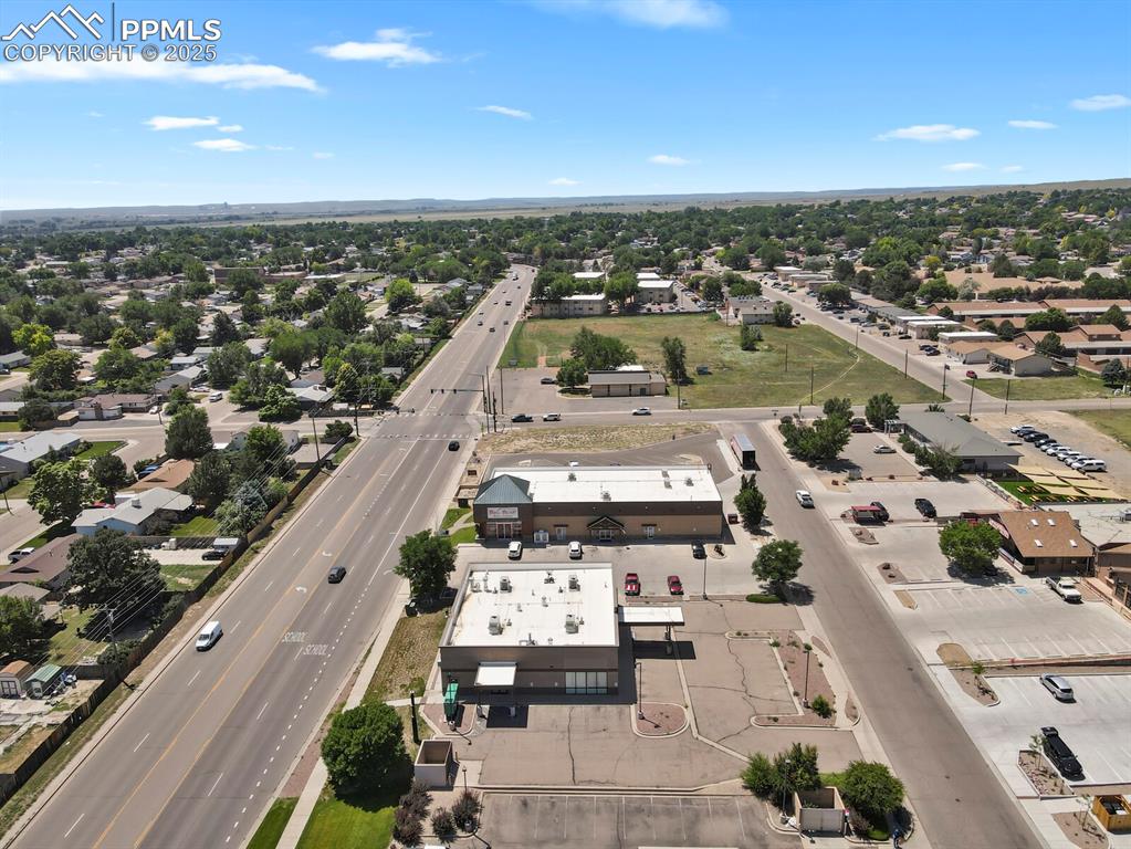 Image 43 of 50: Aerial overview of property