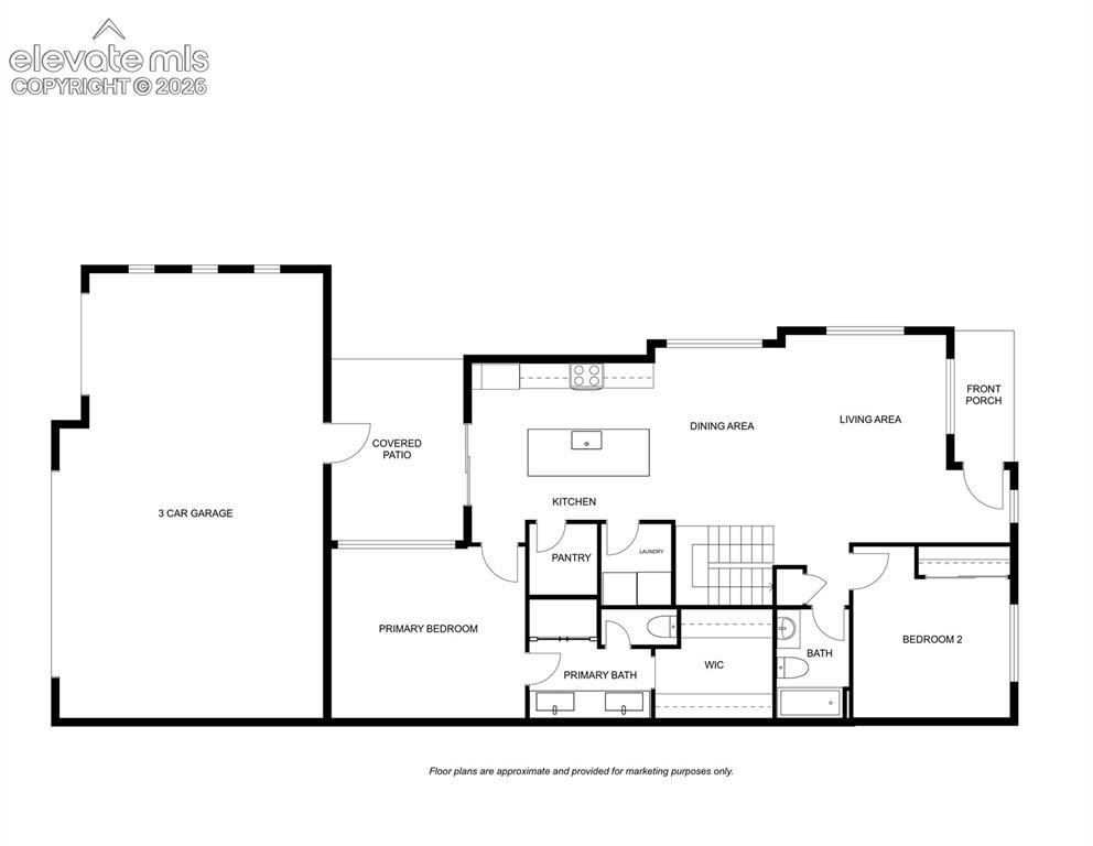 Image 28 of 50: Main level floor plan