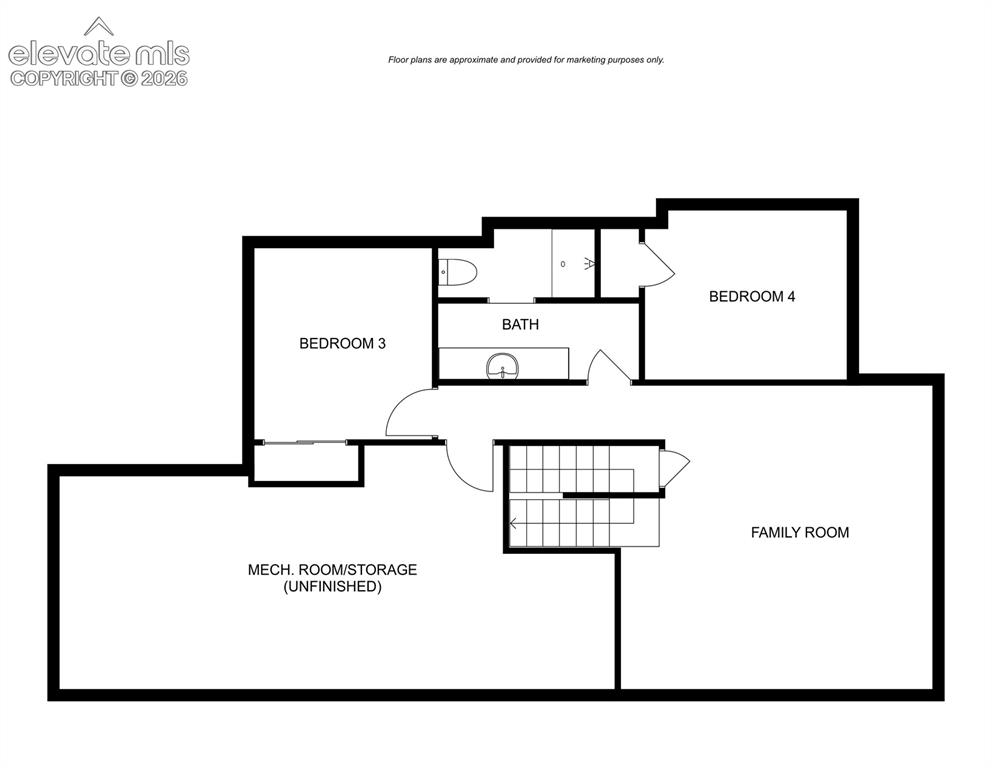 Image 29 of 50: Lower level floor plan
