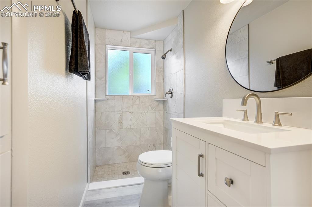 Image 25 of 41: Lowe Level Bathroom, Glass Door Coming this week!