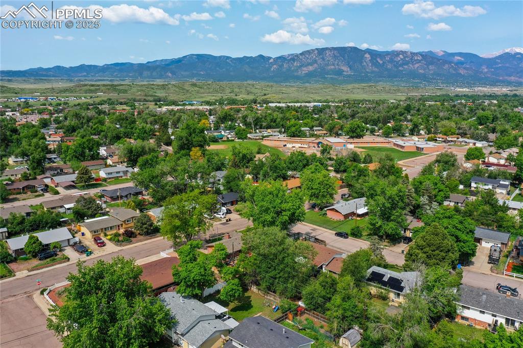Image 35 of 41: View of Pikes Peak and Mountains from Living Room and Primary Bedroom 