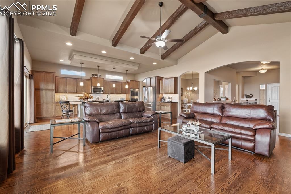 Image 17 of 49: Gorgeous hardwood floors and open concept living!