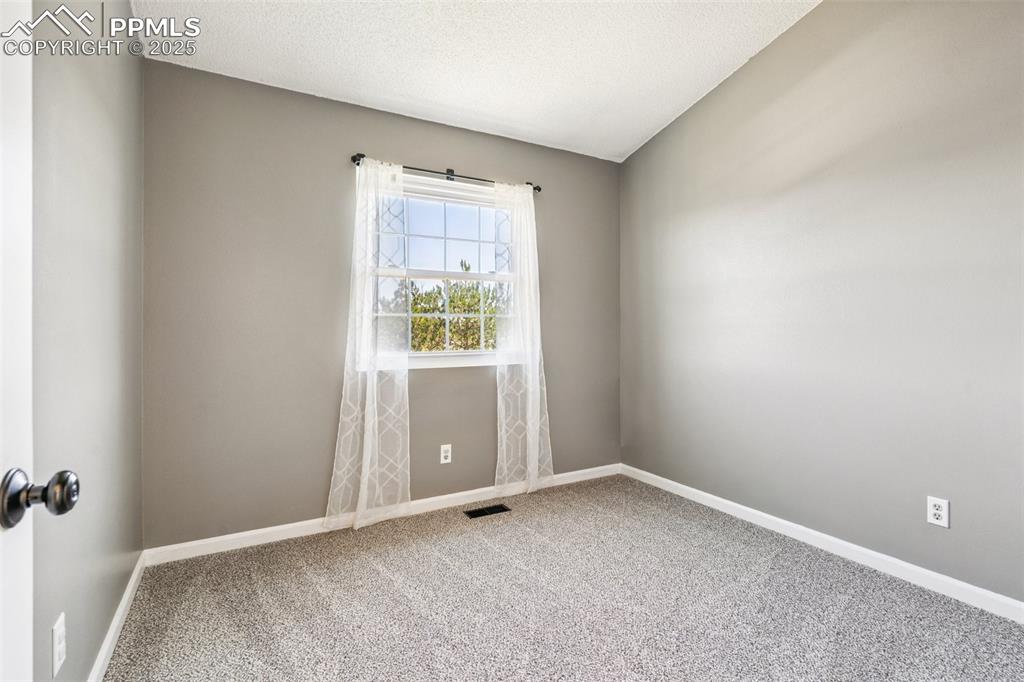 Image 14 of 22: Spare room with carpet and a textured ceiling