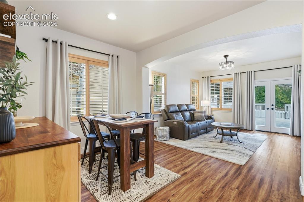 Image 17 of 50: View from dining/ kitchen to great room