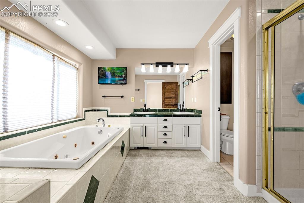 Image 23 of 48: 5 piece primary bathroom