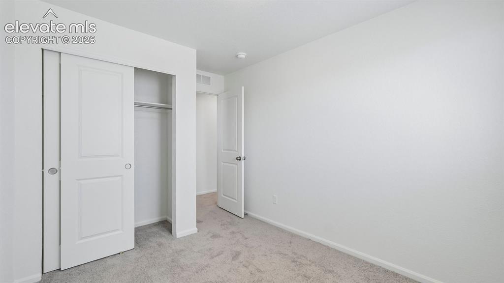 Image 16 of 28: Neutral wall color with plush carpet flooring