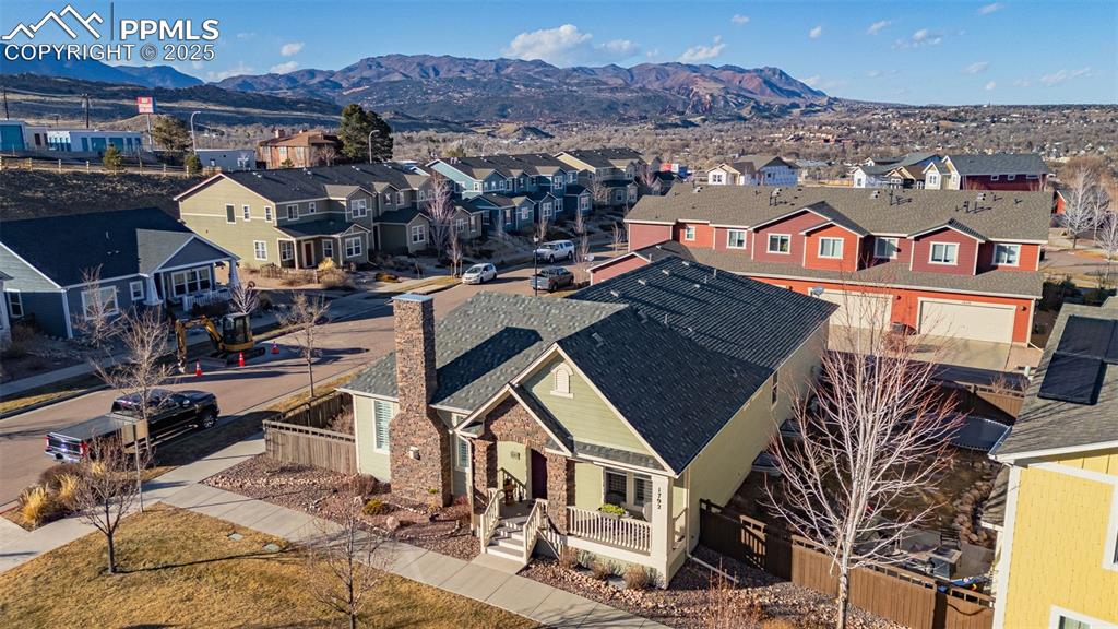 Image 29 of 42: Drone / aerial view with a mountain view