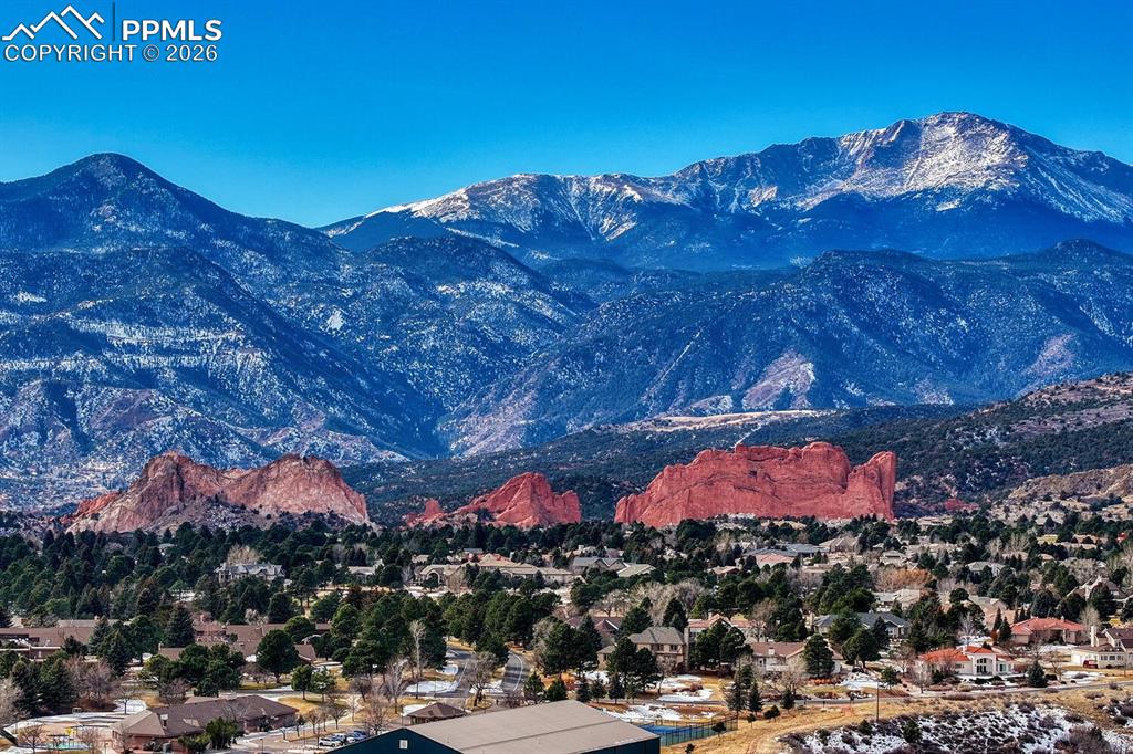 Image 36 of 40: Aerial view of Garden of the Gods close by!