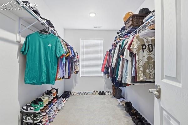 Image 23 of 36: Walk in closet featuring carpet