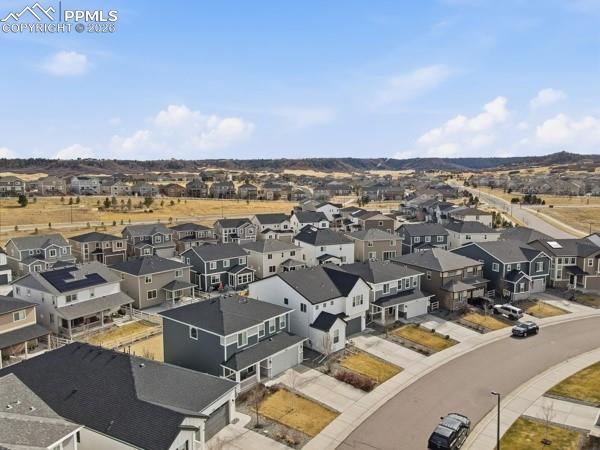 Image 28 of 36: Aerial perspective of suburban area