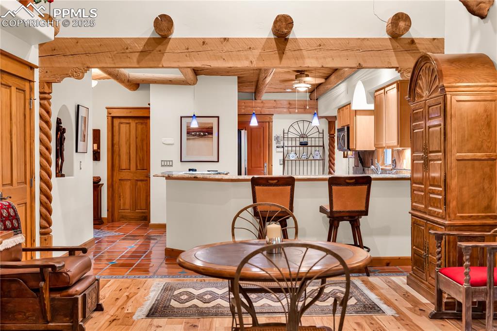 Image 15 of 43: Living room area is large enough to section in a dining area as well