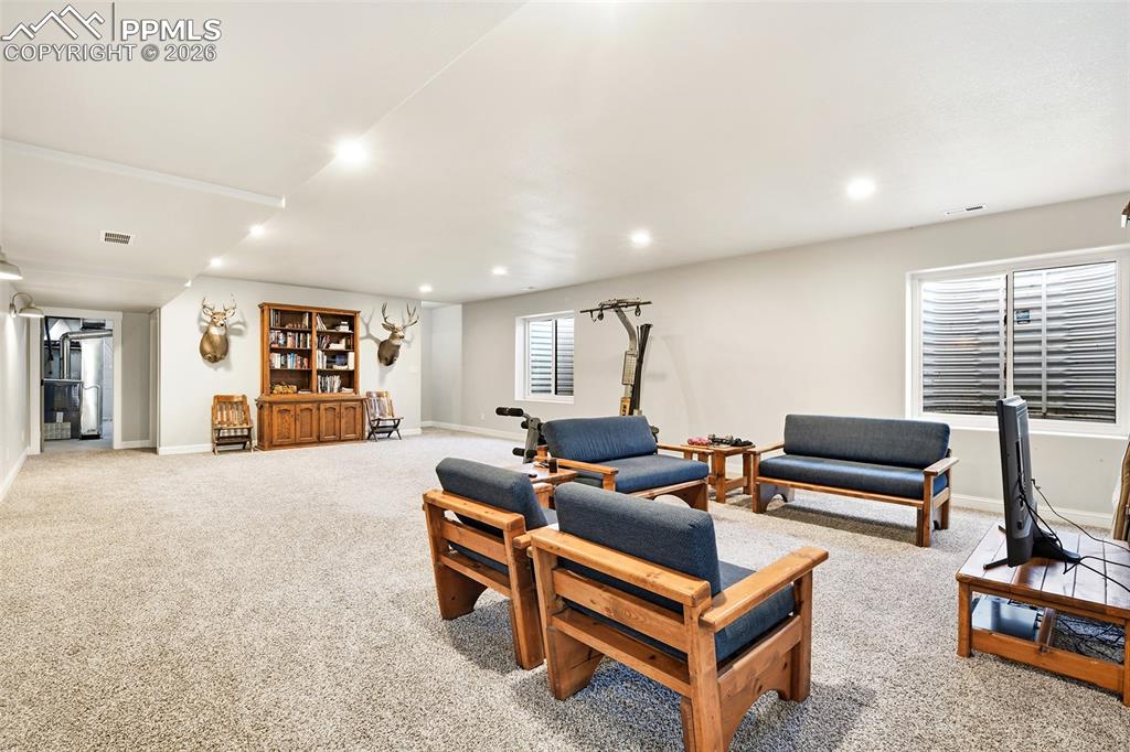 Image 29 of 49: Lower Level Family Room