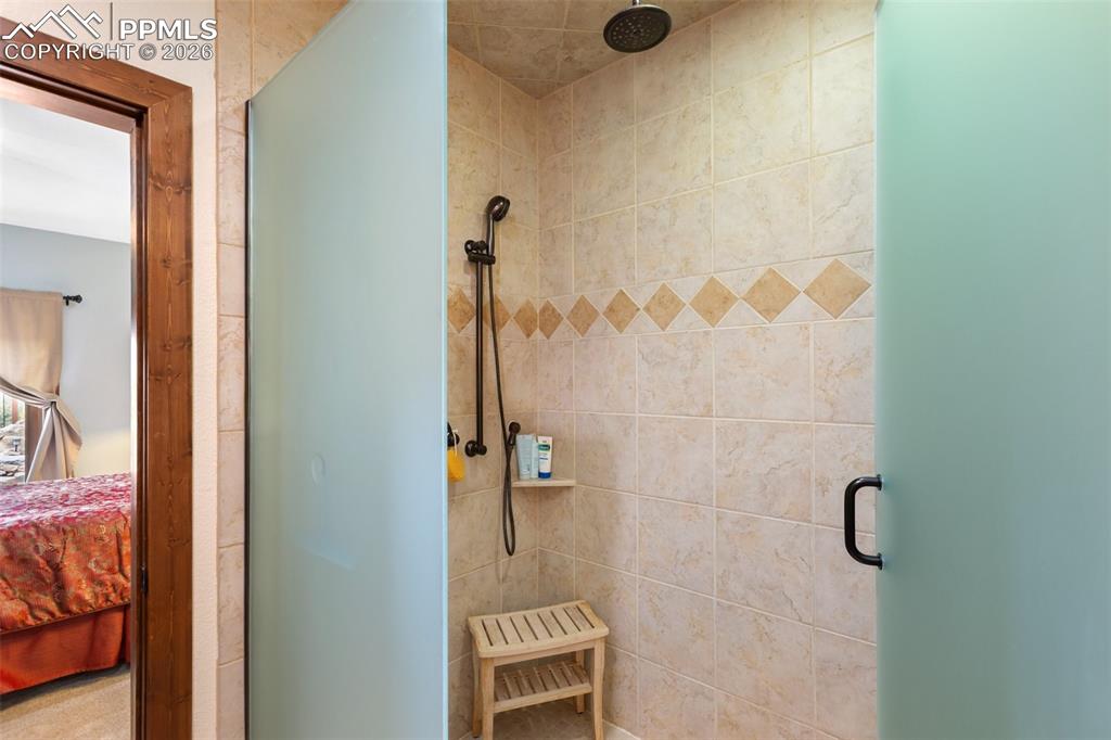 Image 37 of 48: Primary bathroom, shower. 