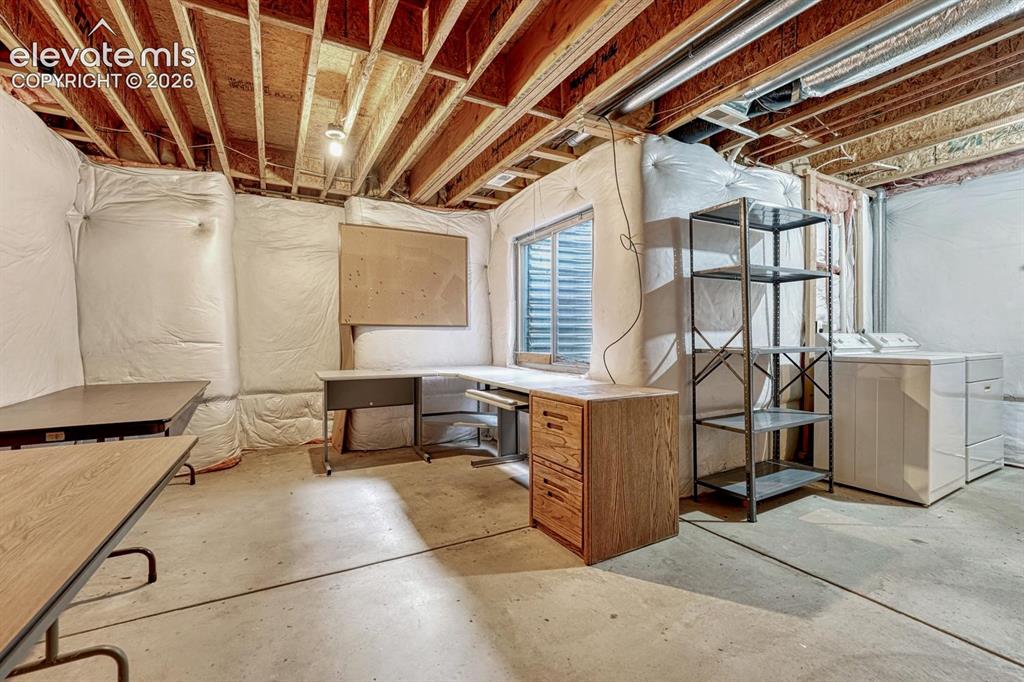 Image 29 of 50: Unfinished basement can be used for storage, or finish it out to add more l