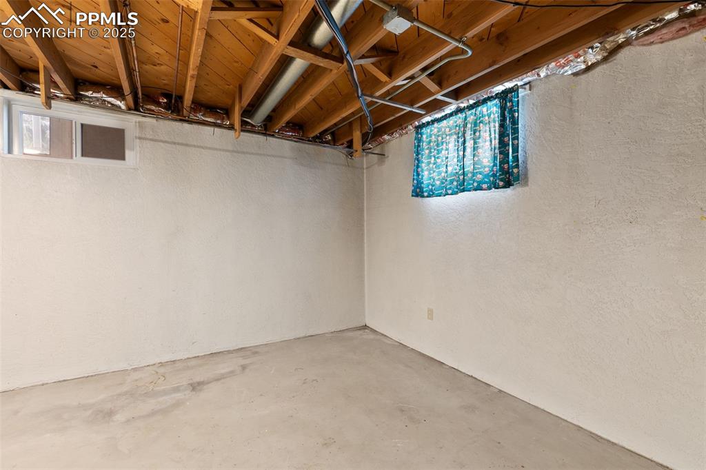 Image 32 of 36: View of unfinished basement