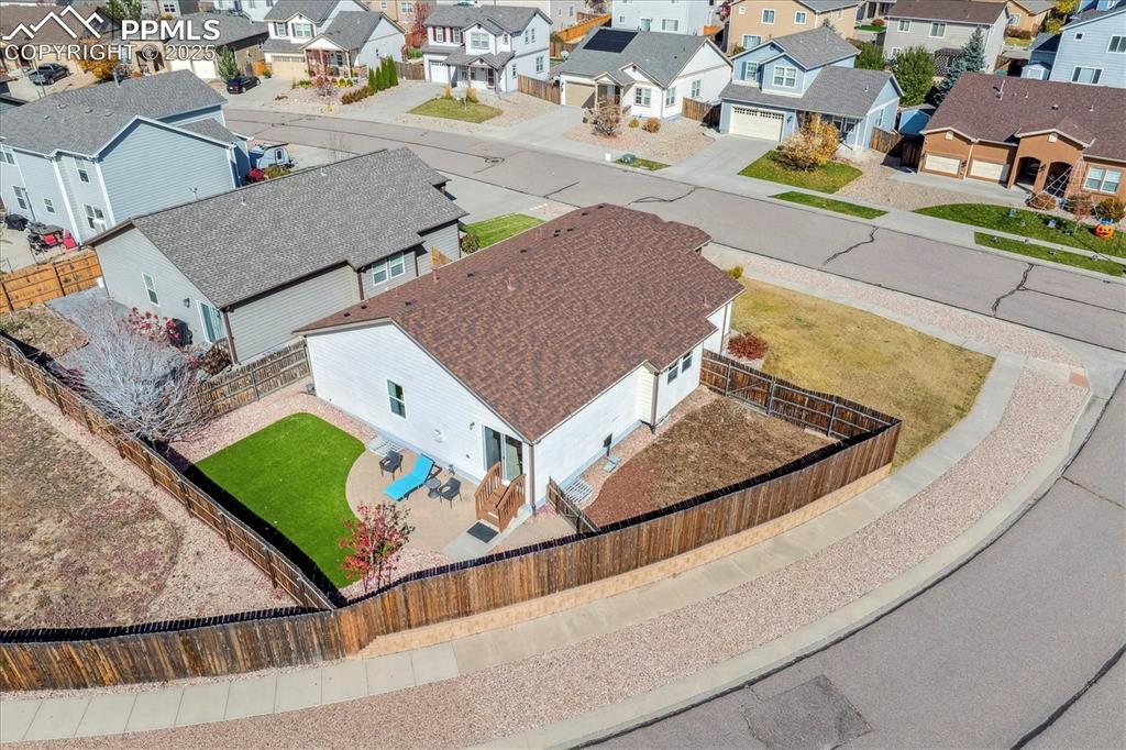 Image 28 of 29: Aerial perspective of suburban area