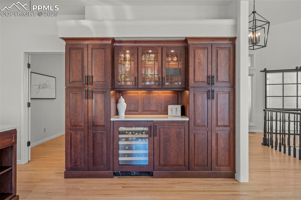 Image 18 of 50: Dry Bar with Beverage Cooler