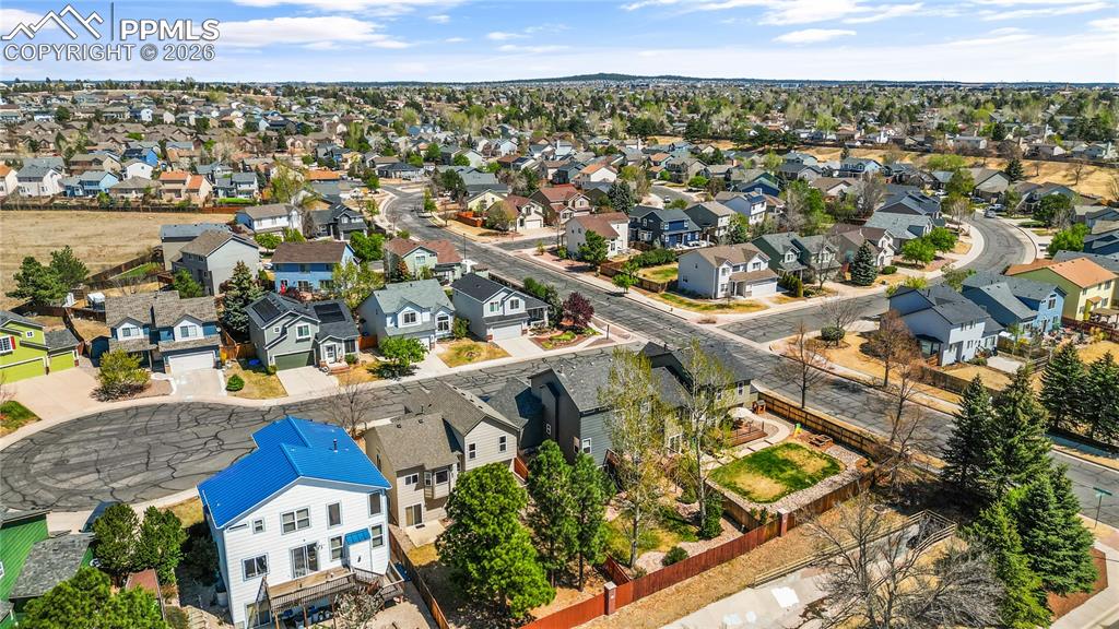 Image 41 of 43: 1/2 bath located in hall between bedrooms, updated vanity