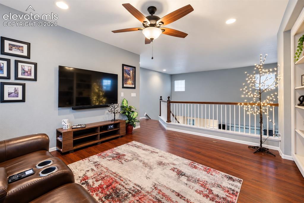Image 34 of 50: An additional living area upstairs provides valuable separation when everyo