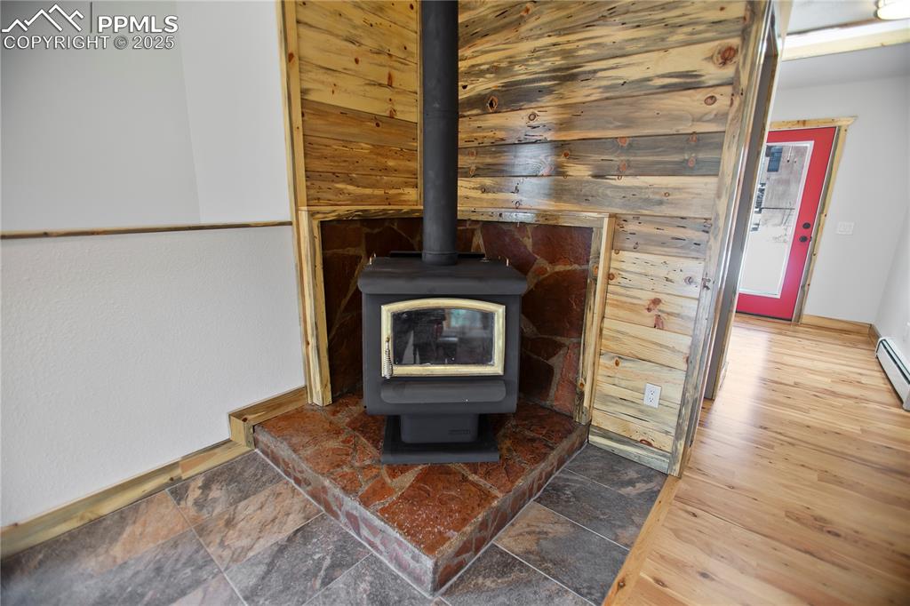 Image 6 of 49: Wood burning stove