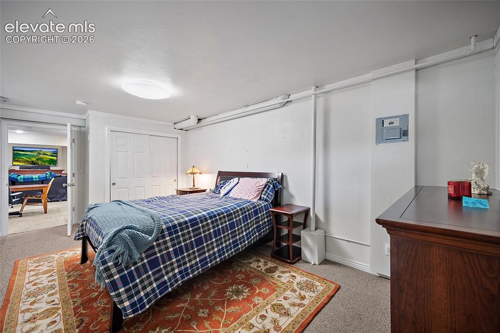 Image 37 of 48: Lower-Level Bedroom.