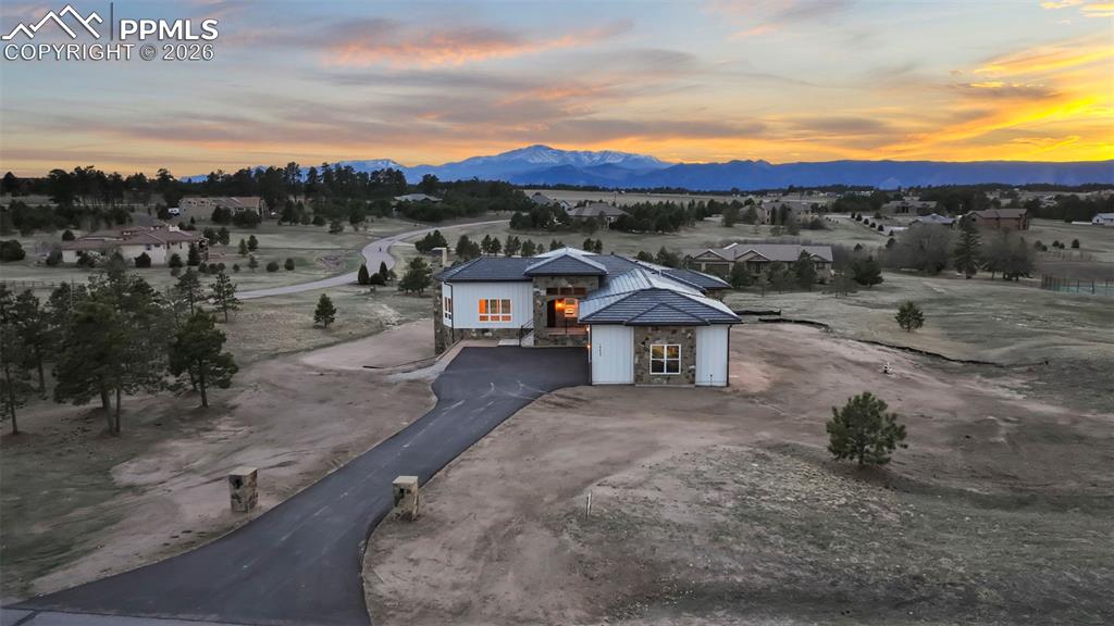 Image 5 of 45: Drone / aerial view of a mountain backdrop