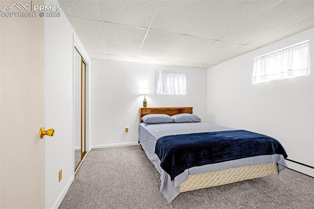 Image 25 of 44: Basement non conforming bedroom with closet