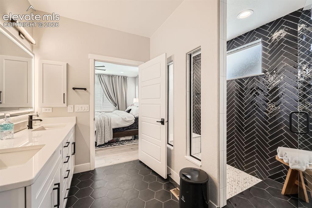 Image 20 of 38: Gorgeous walk in frameless shower.