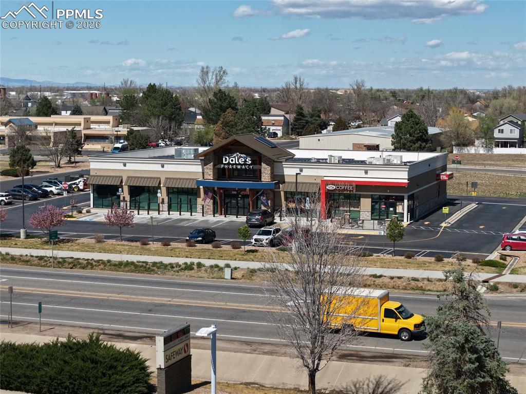 Image 38 of 40: Drone / aerial view of a commercial area