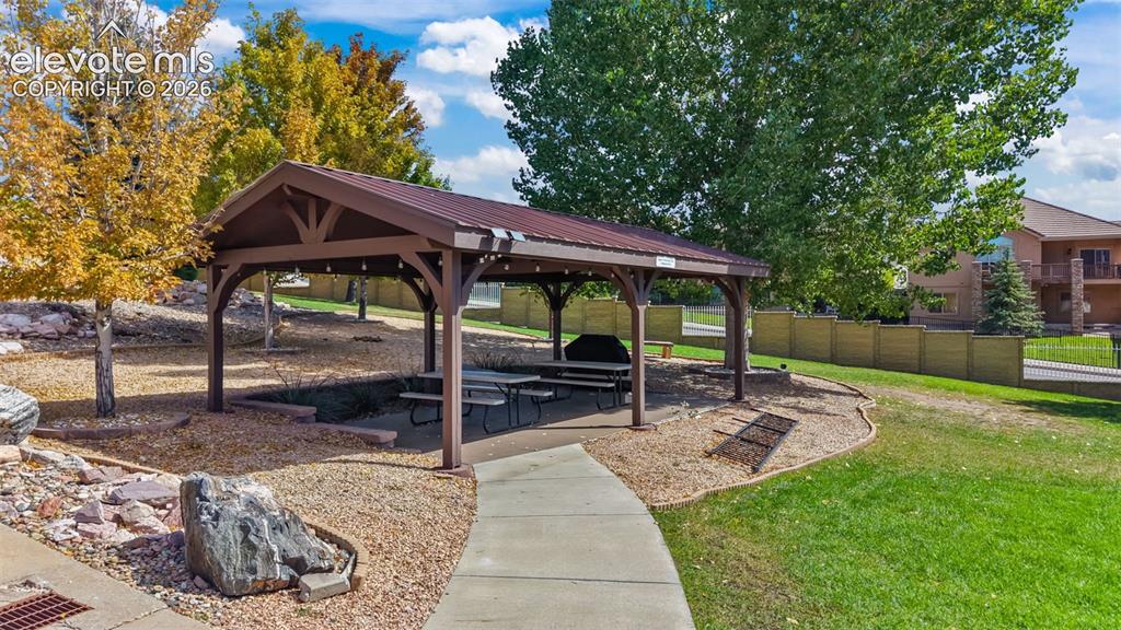 Image 28 of 28: Love this new cozy gazebo