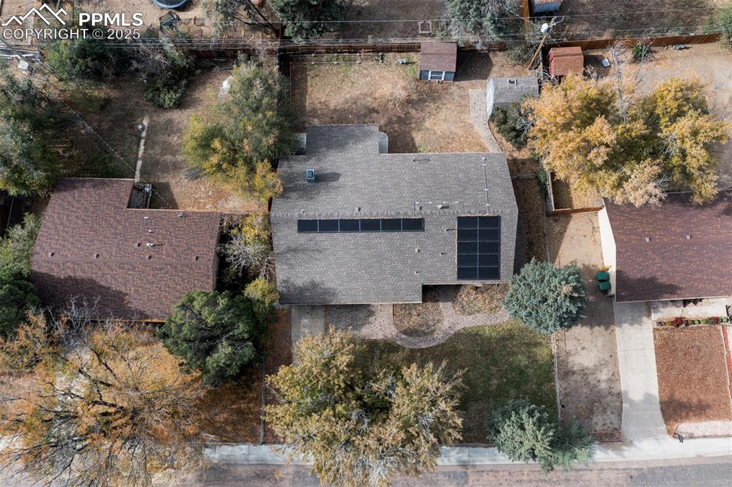 Image 41 of 43: View from above of property