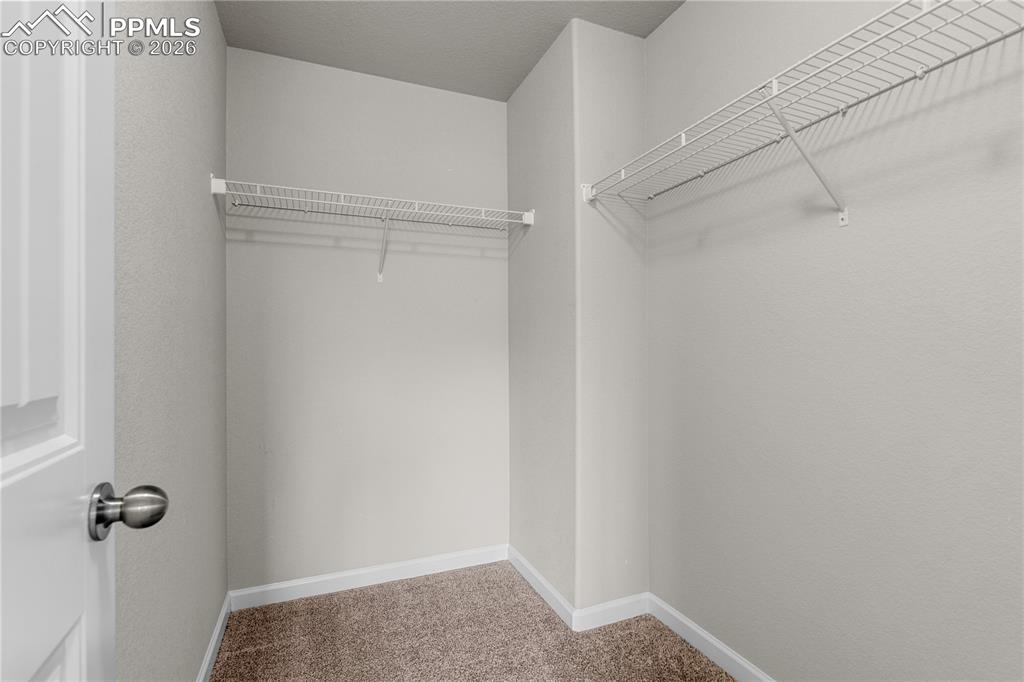 Image 24 of 26: The bedroom has a walk in closet for storage.