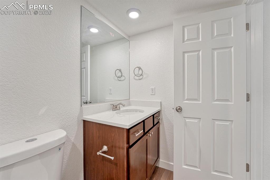 Image 24 of 34: Full bathroom in the basement. Ideal for guests or generational living.