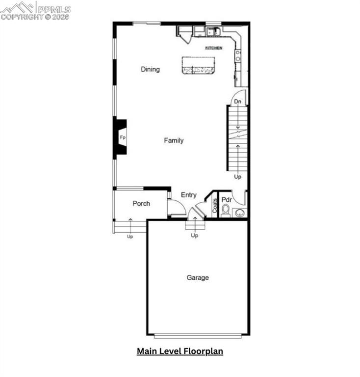 Image 27 of 34: Main level floorplan