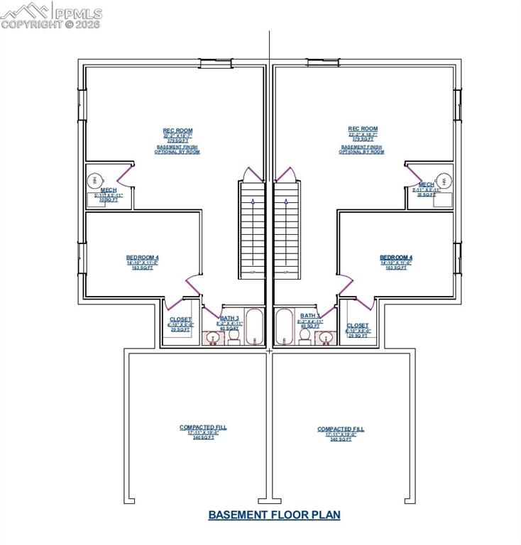 Image 29 of 34: Finished basement floorplan. Full wet bar can be installed as an upgrade.