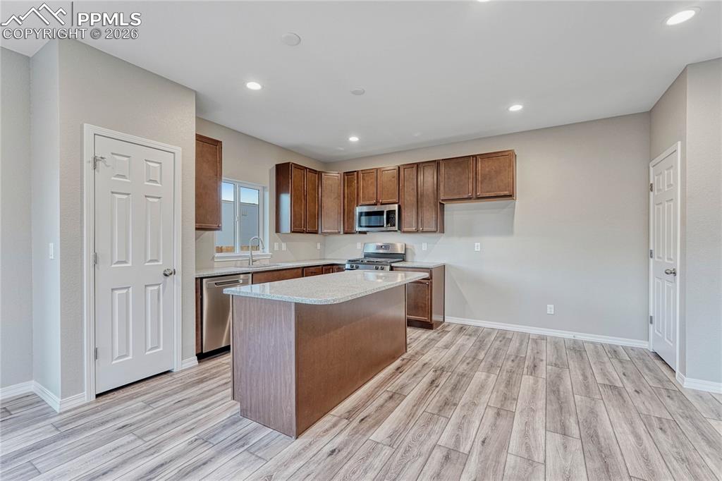 Image 9 of 34: Choose your cabinet style and finish. Gas range and refrigerator included s