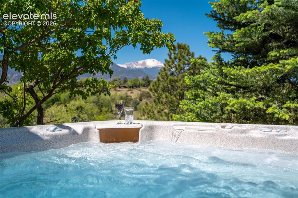 Image 43 of 50: Great views from the hot tub.