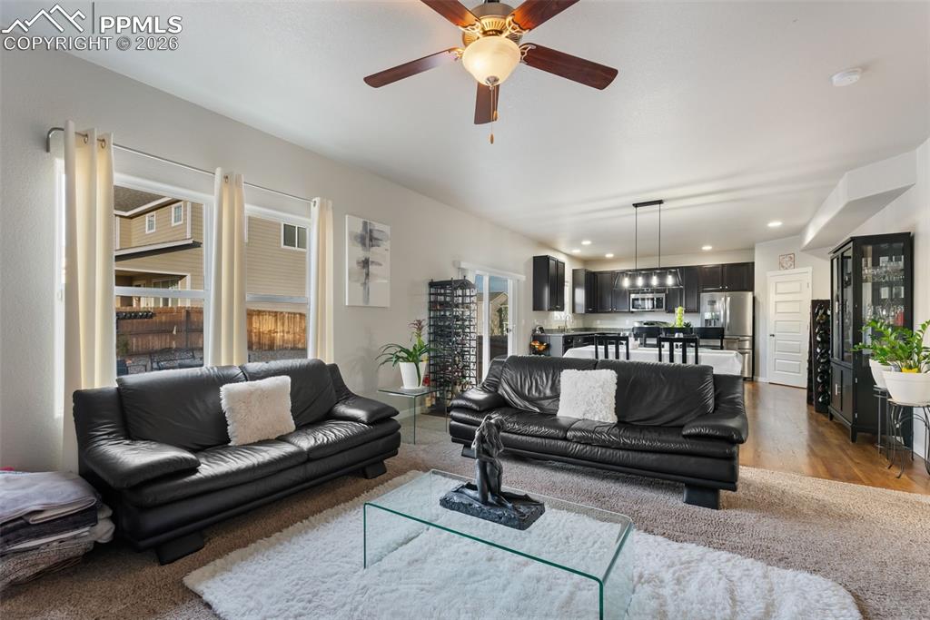 Image 6 of 33: Spacious open-concept living room.