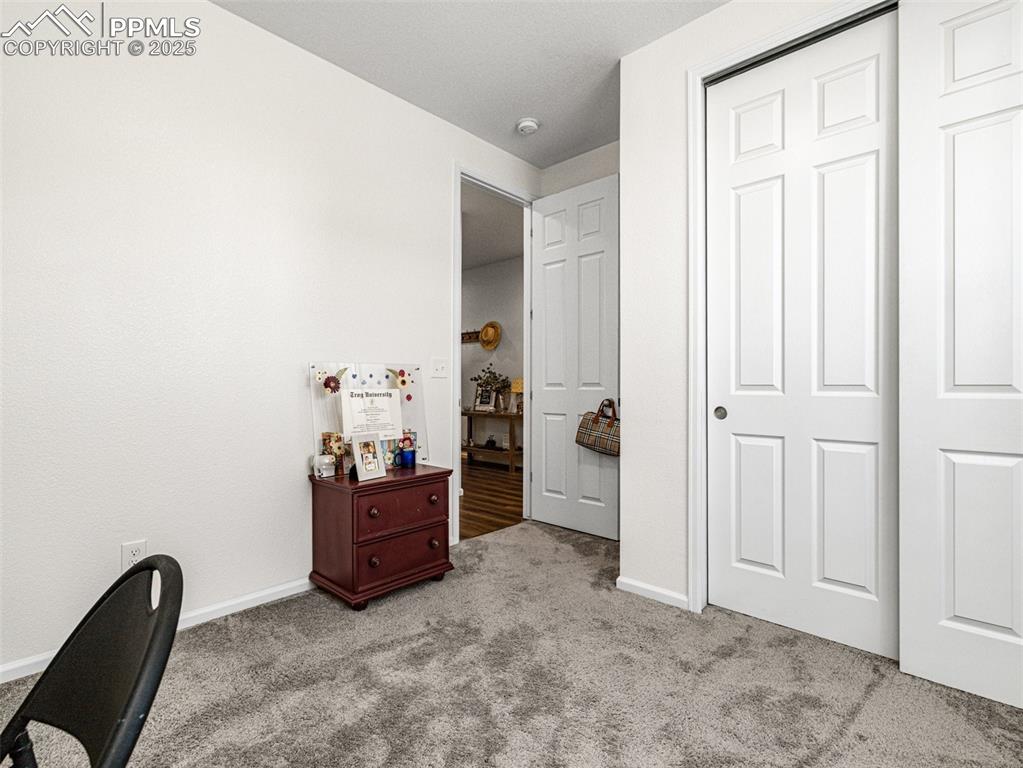 Image 5 of 26: Office space featuring light carpet and baseboards
