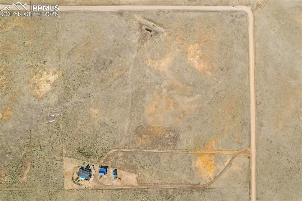 Image 40 of 43: Drone top down of property
