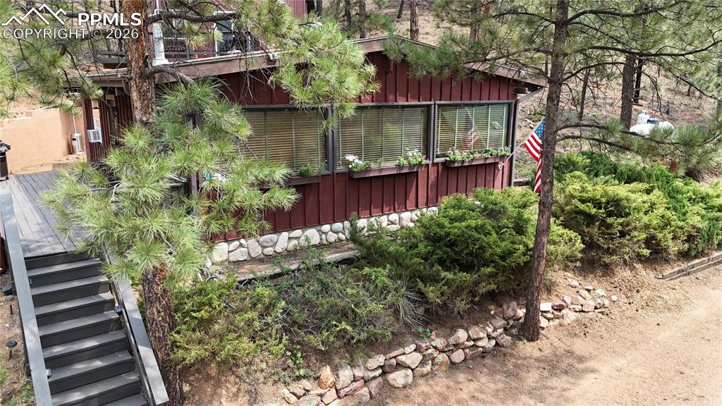 Image 20 of 46: View of yard with stairway