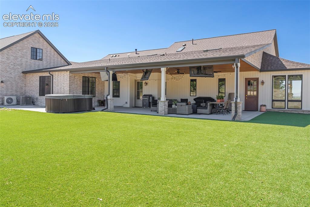 Image 45 of 49: Large Covered Private Patio.