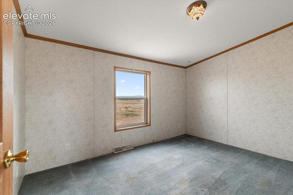 Image 11 of 23: Recessed window with wood-finish trim, ceiling-mounted light fixture, and c