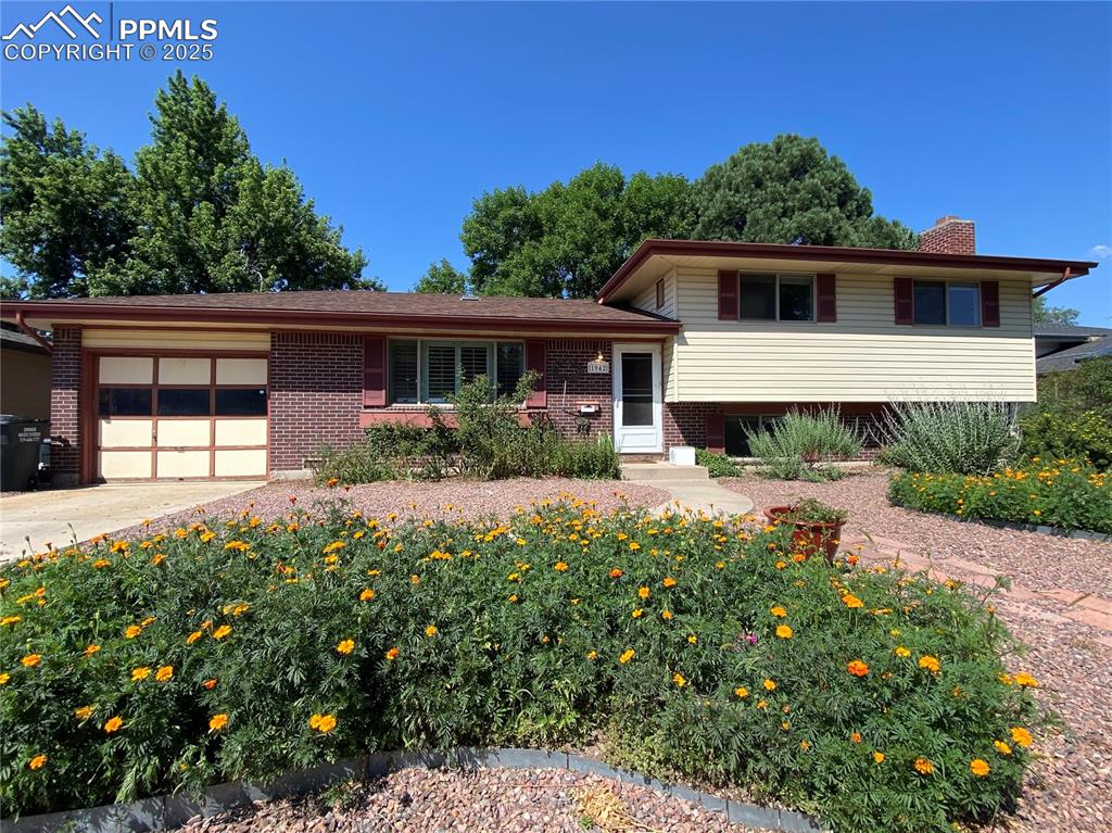 Image 11 of 35: Native shrubs and flowering bushes accent the front yard