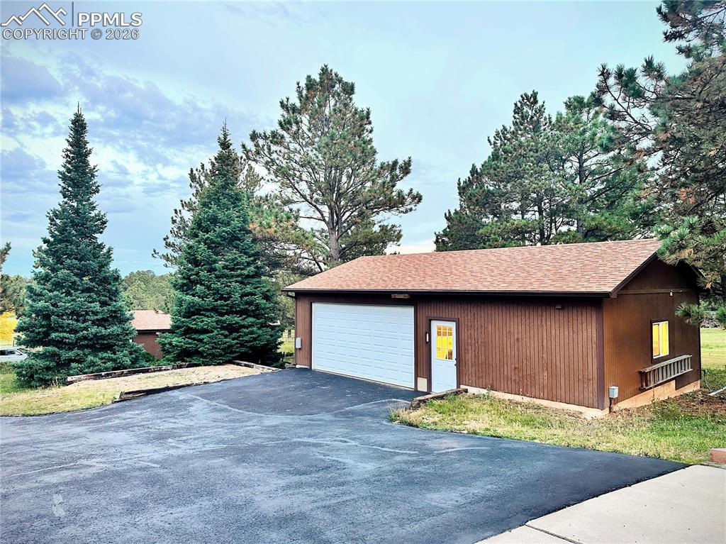 Image 35 of 45: View of detached garage