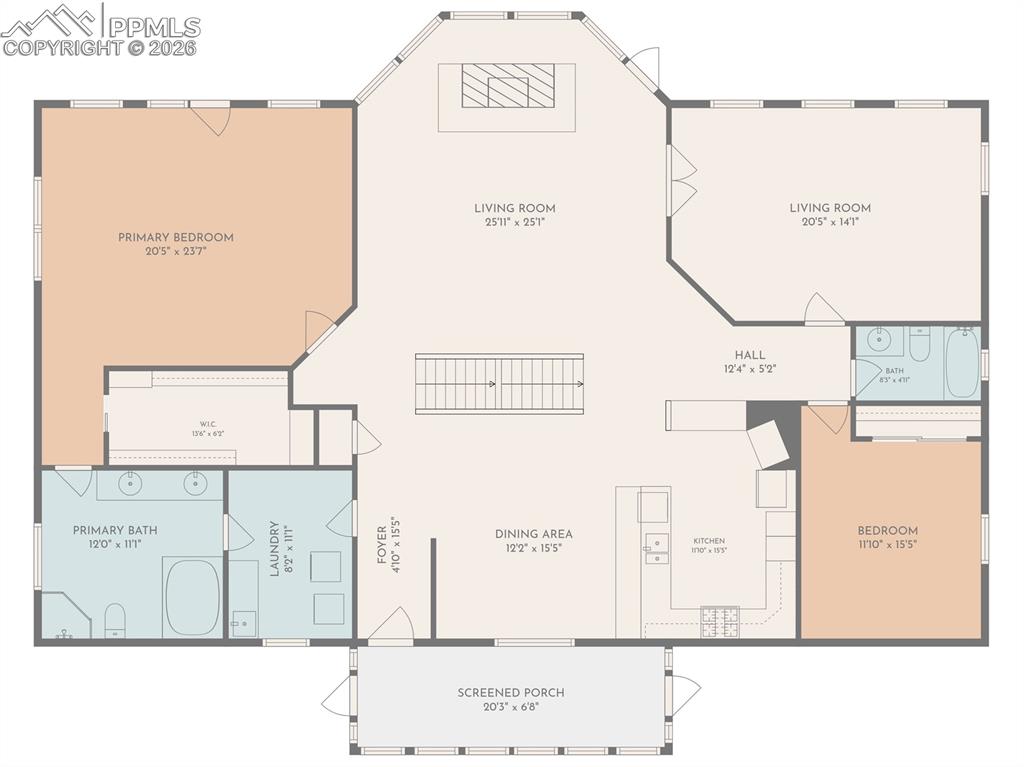 Image 44 of 45: View of floor 2 - property dimensions are approximate