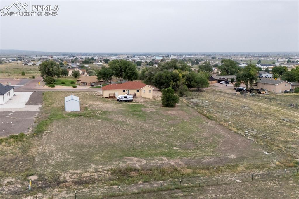 Image 45 of 47: Aerial perspective of suburban area